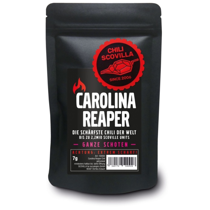 scovilla chilli Carolina Reaper suszona w całości